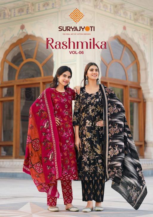 Suryajyoti rashmika vol-6 anarkali wholesale layered kurtis